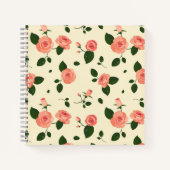 Pretty Pink Roses Pastel Pink Pattern Notitieboek (Voorkant)