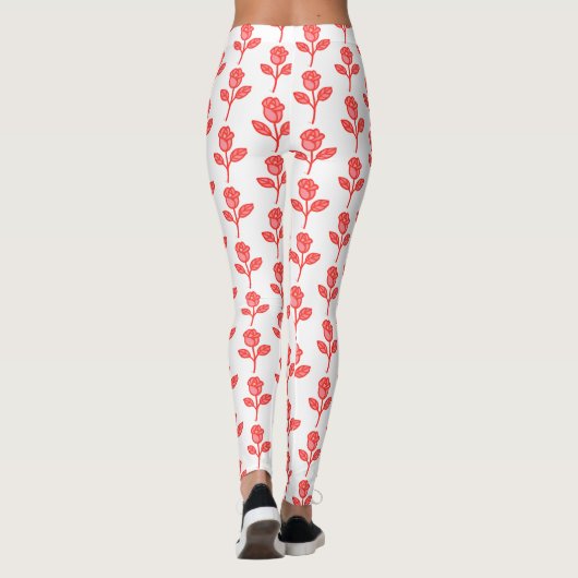 Pretty Pink Roses Trendy Leggings (Achterkant)