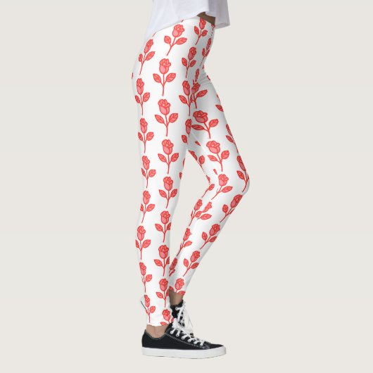 Pretty Pink Roses Trendy Leggings (Rechts)