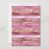 Pretty Pink Seashell and Pearls Wedding Kaart (Achterkant)