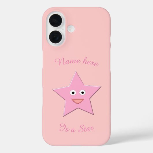 Pretty Pink Star Aangepast Case-Mate iPhone Case (Achterkant)