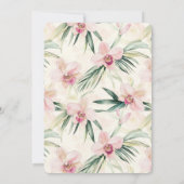 Pretty Pink Tropical Orchid Flowers Baby Shower Kaart (Achterkant)