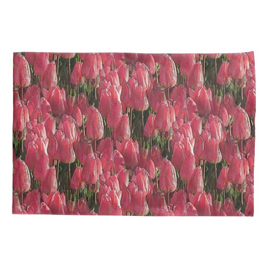 Pretty Pink Tulips Kussensloop (Achterkant)