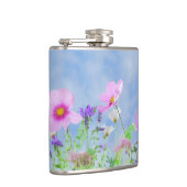 Pretty Pink Wild Flower Meadow Heupfles (Rechts)