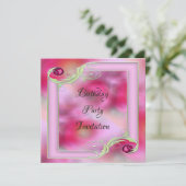 Pretty Pinks decoratieve Franse lijst Kaart (Staand voorkant)
