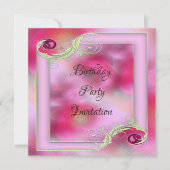 Pretty Pinks decoratieve Franse lijst Kaart (Voorkant)