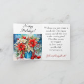 Pretty Poinsettia Plant and Gifts Greeting Card Kaart (Binnen)