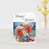 Pretty Poinsettia Plant and Gifts Greeting Card Kaart (Gele Bloem)