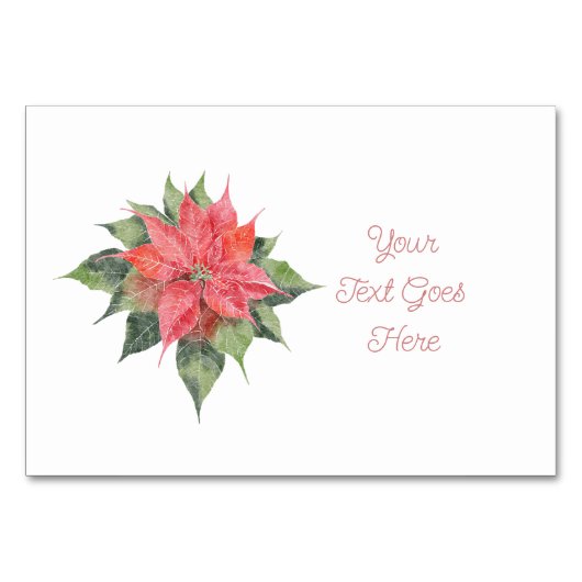 Pretty Poinsettia zitplaatsindeling  Kaart (Voorkant)