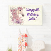 Pretty Ponies and Petals Birthday Banner (Insitu)