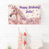 Pretty Ponies and Petals Birthday Banner  (Insitu)