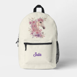 Pretty Ponies and Petals Horse Backpack for Girls Bedrukte Rugzak