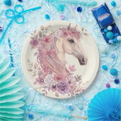 Pretty Ponies and Petals Horse Party Plate – 9” Papieren Bordje (Feest)
