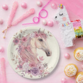 Pretty Ponies and Petals Horse Party Plate – 9” Papieren Bordje (Feest)