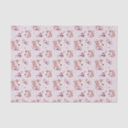 Pretty Ponies and Petals Horse Tissue Paper Tissuepapier (Voorkant)