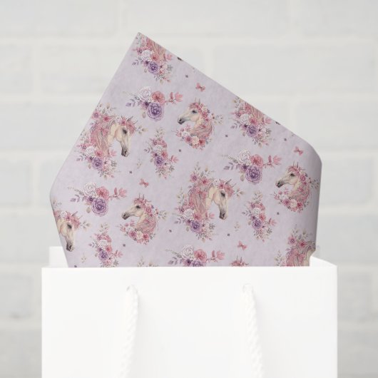 Pretty Ponies and Petals Horse Tissue Paper Tissuepapier (Cadeauzakje)