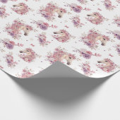 Pretty Ponies and Petals Horse Wrapping Paper Cadeaupapier (Hoek)