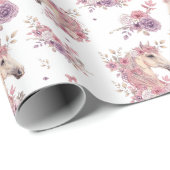 Pretty Ponies and Petals Horse Wrapping Paper Cadeaupapier (Rol Hoek)