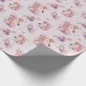 Pretty Ponies and Petals Horse Wrapping Paper Cadeaupapier (Hoek)