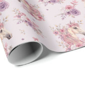 Pretty Ponies and Petals Horse Wrapping Paper Cadeaupapier (Rol Hoek)