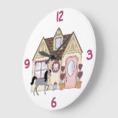 Pretty Ponies House Horse Clock Grote Klok (Hoek)