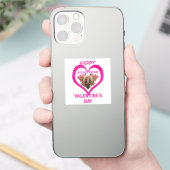 Pretty Pony in Pink Valentine's Day for Kids Sticker (Telefoon)