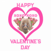 Pretty Pony in Pink Valentine's Day for Kids Sticker (Voorkant)