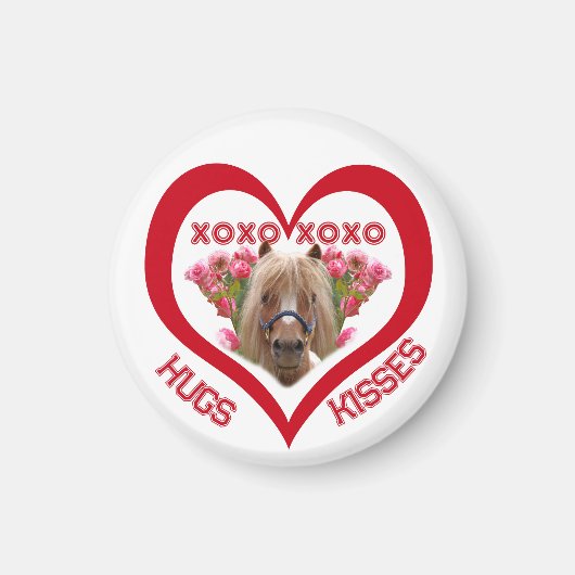 Pretty Pony in Red Valentine's Day Magneet (Voorkant)