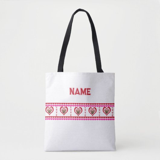 Pretty Pony in Red Valentine's Day Tote Bag (Voorkant)