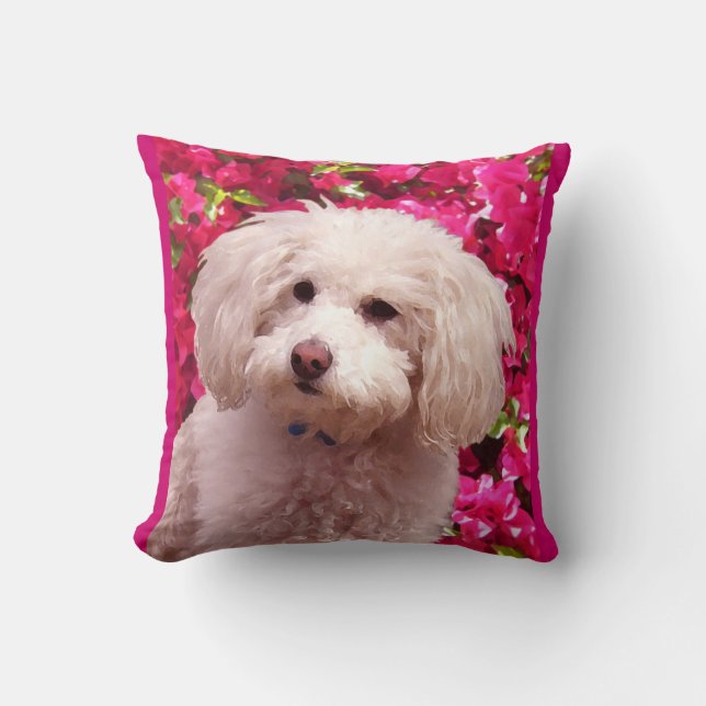 Pretty Poodle Kussen (Voorkant)