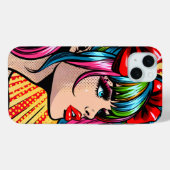 Pretty Pop Art Comic Meisje Kleurrijk Ai Kunst Case-Mate iPhone Case (Achterkant (horizontaal))