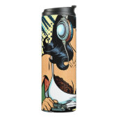 Pretty Pop Art Deejay Jamming Thermosbeker (Gedraaid links)