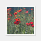 Pretty Poppies in Wild Meadow Photo Servet (Voorkant)