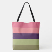 Pretty Posies Streep Monogram Luiertas Tote Bag (Achterkant)