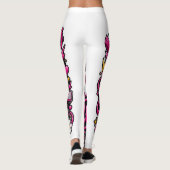 Pretty Powerful Relentless Roze Gym Quote Ontwerp Leggings (Achterkant)