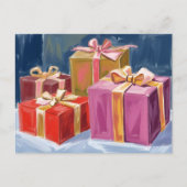 Pretty Presents Watercolor Feestdagenkaart (Voorkant)