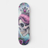 Pretty Princess Skull Skateboard (Voorkant)