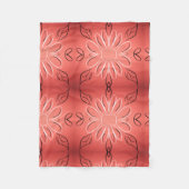 Pretty Print Met Rode Koraal Fleece Deken (Voorkant)