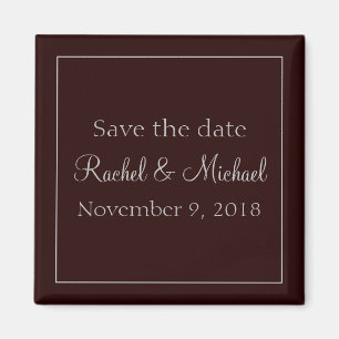Pretty Purple Chic Save the Date Magneet