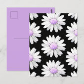 Pretty Purple Dotted Daisy's Briefkaart (Voorkant / Achterkant)