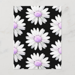 Pretty Purple Dotted Daisy's Briefkaart