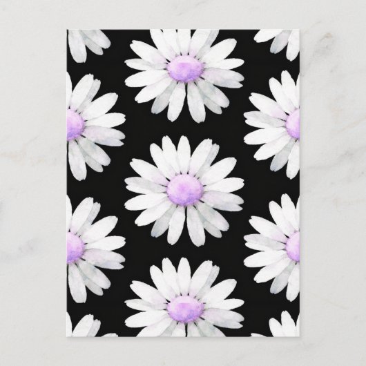 Pretty Purple Dotted Daisy's Briefkaart (Voorkant)