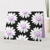 Pretty Purple Dotted Daisy's (personalize) Bedankkaart (Achterkant)