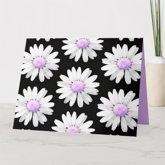 Pretty Purple Dotted Daisy's (personalize) Bedankkaart (Voorkant)