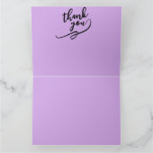 Pretty Purple Dotted Daisy's (personalize) Bedankkaart (Binnen)