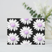 Pretty Purple Dotted Daisy's (personalize) Bedankkaart (Staand voorkant)