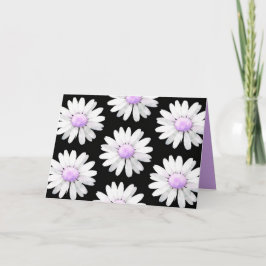 Pretty Purple Dotted Daisy's (personalize) Kaart