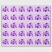 Pretty Purple Flowers Cadeaupapier (Vlak)