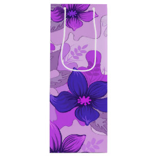 Pretty Purple Flowers Wijn Cadeautas