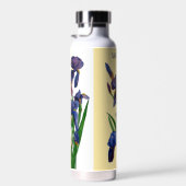 Pretty Purple Iris & Butter Yellow Watercolor Waterfles (Rechts)